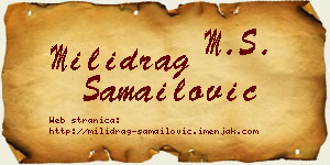 Milidrag Samailović vizit kartica